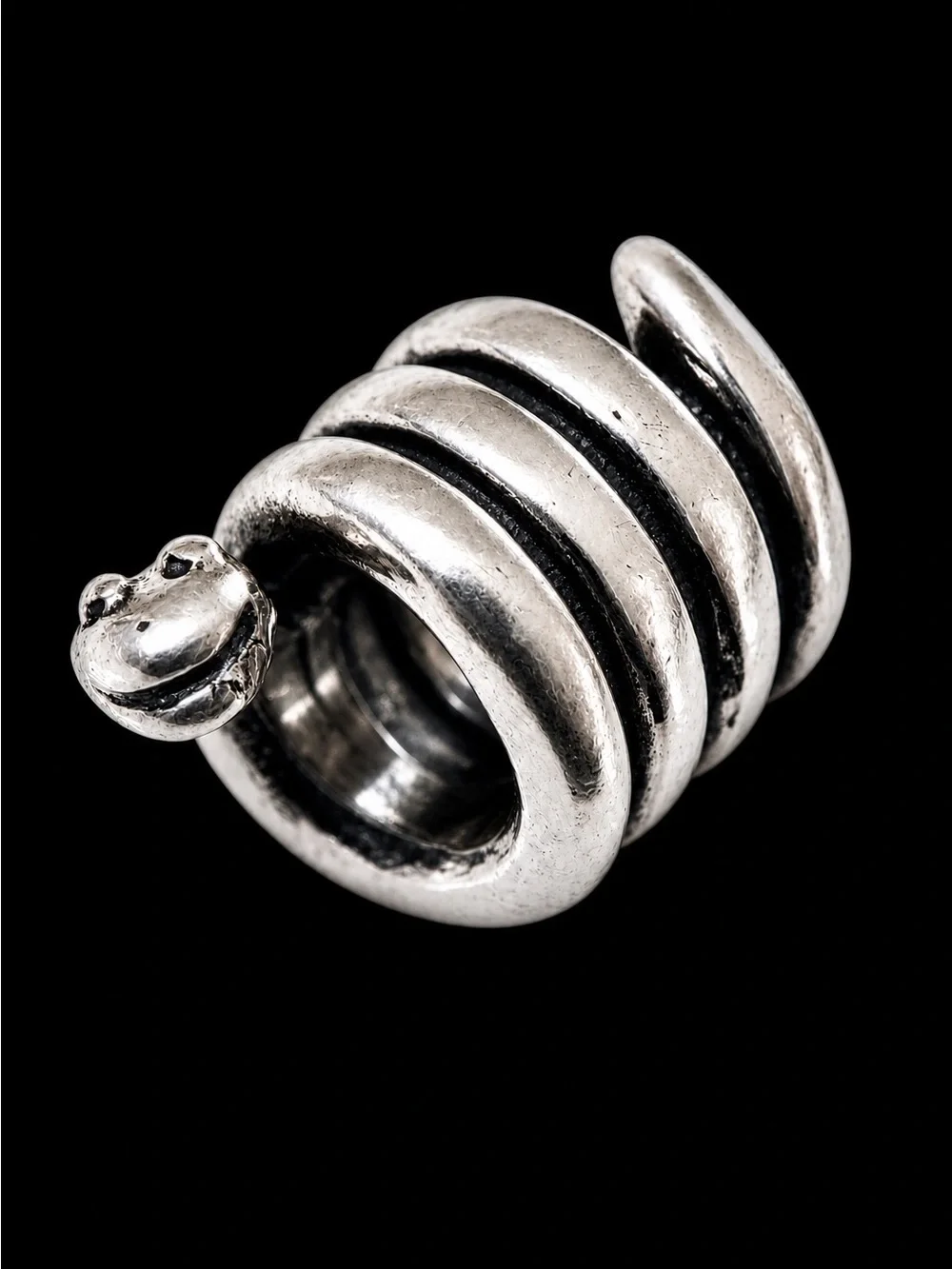 Authentic Pandora ALE 925 Sterling Silver Coiled Snake Bead Charm Retired Rare - Picture 1 of 6